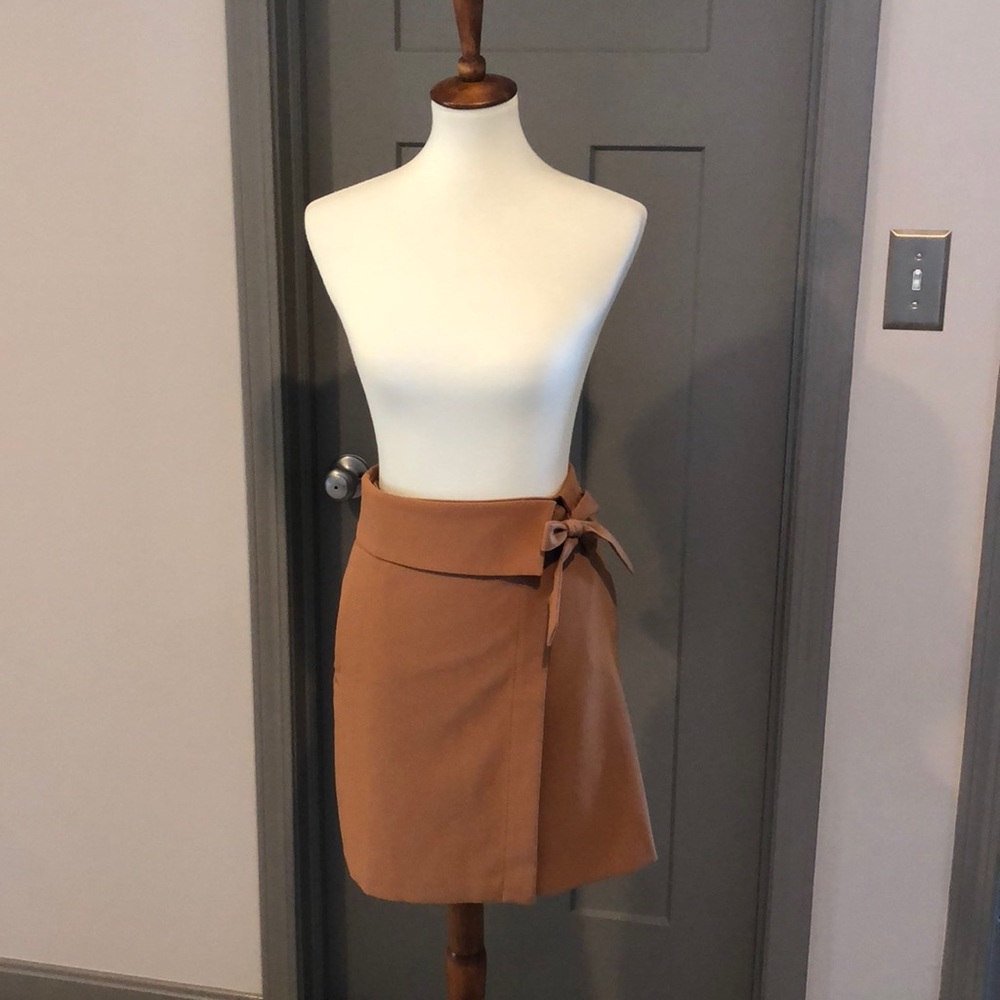 Ann Taylor camel color wrap skirt